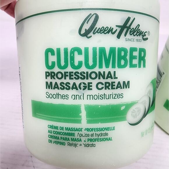 New Professional Massage Cream Set/ 2 Cucumber Queen Helene  Body Cream - Picture 4 of 4
